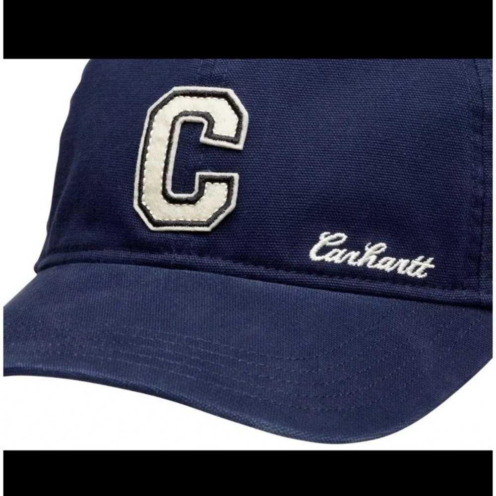 CARHARTT "C" Womens Baseball Hat Script Authentic Washed Cotton Canvas Cap‎